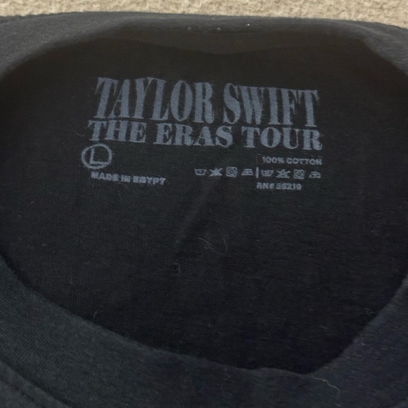 Taylor Swift The Eras Tour Concert T Shirt Black Short Sleeve Women Large Cotton - Picture 2 of 7